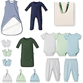 PurComfy Bamboo Newborn Clothes Gift Set: 14-Piece Layette with Sleep Sack, Baby Boy Essentials — Bamboo Lover Set