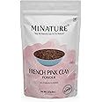 French Pink Clay powder by mi nature | 227g(8 oz) (½ pound) | Montmorillonite Pink-Clay | French Rose Clay | Face mask | natural powder