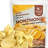 NESAR FOOD Premium Freeze Dried Durian 100%, Freeze dried fruit, Real Fruit Snack, Natural 100 G, no sugar added. Natural freeze dried fruit, Crunchy fruits and delicious (3.5 oz Pack of 1)