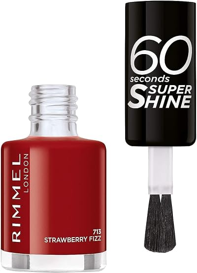 Rimmel 60 Seconds Super Shine 713 Strawberry Fizz Nail Polish 6 ml Spain