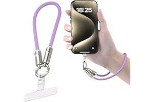 TOP-UP Hand Wrist Lanyard 1ft (30cm) – Universal Cell Phone Strap with Built-in 240W USB C Charging Cable & Data Transfer – D