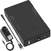 TalentCell Rechargeable 12V 6000mAh/5V 12000mAh DC Output Lithium ion Battery Pack for LED Strip/CCTV Camera/Telescope/Modem 