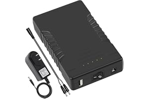 TalentCell Rechargeable 12V 6000mAh/5V 12000mAh DC Output Lithium ion Battery Pack for LED Strip/CCTV Camera/Telescope/Modem 