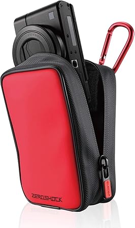 Amazon Co Jp エレコム デジタルカメラケース 耐衝撃 低反発ポリウレタン 撥水素材 カラビナ付 Mサイズ 参考収容寸法 66 5 35 5 113 5mm レッド Zsb Dg014rd 家電 カメラ