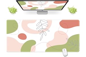 iLeadon Desk Mat, Large Mouse Pad for Desk, Desk Pad Mat with Stitched Edges, Non-Slip Base Gaming Mousepad, Desk Matt for Desktop, Keyboard Mat Gaming Mouse Pad for Office Home, Abstract Green