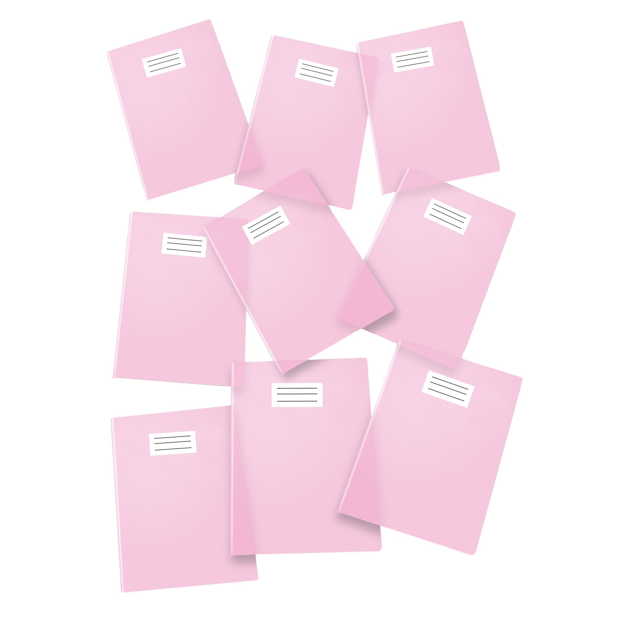 Pigna Pack of 25 Maxi Covers/Notebook Covers, Colourful, Transparent, A4 - Pink — image 1