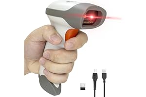 NetumScan Bluetooth Barcode Scanner, 3 in 1 Automatic Wireless 1D Barcode Scanner Handheld USB CCD Bar Code Reader for Store, Warehouse POS, Computer, Tablet, iPhone, iPad, Android