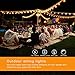 2-Pack 48Foot Heavy Duty Outdoor Patio String lights, Edison Vintage Dimmable 11S14 Bulbs w/ 15 Hanging Sockets, Commercial Grade Weatherproof Market Cafe Lights for Bistro Backyard Pergola Party, Blk