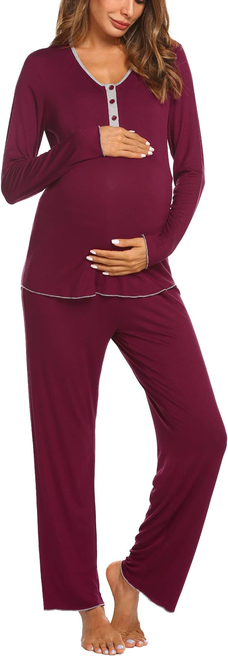 Women's Maternity Nursing Pajamas Pants Set Soft Pregnancy Breastfeeding PJ Set Sleepwear















Maternity Gown Womens Sleeveless Nursing Nightwear Button Up Hospital Nightdress S-XXL















3 in 1 Delivery/Labor/Nursing Nightgown Women Maternity Hospital Gown Postpartum Zipper Breastfeeding Sleepwear















Womens Maternity Nursing Pajamas Shorts Set Stripe Ultra Soft Pregnancy Breastfeeding Sleepwear (S-XXL)