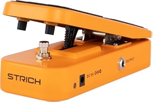 STRICH SW-2 Guitar Wah & Volume Pedal, 2 in 1 Combo Effects Pedal for Electric Guitar, Vintage Wah Tone with Active Volume Control, Full-Size Lightweight Design (Without a Power Supply)
