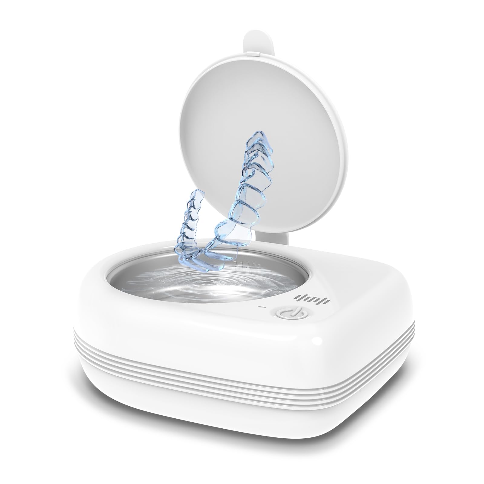 Photo 1 of Wrklly Rechargeable Ultrasonic Retainer Cleaner Machine | 50kHz 1.9 inch Ultra-Thin Portable | Night Guard Aligners Jewelry |6pcs Cleaner Tablets Included | Quick & Deep Clean Modes | Oral Dental Care