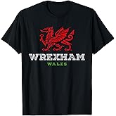 Wrexham Wales Welsh Dragon Flag Vintage T-Shirt