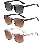 MASDUN Polarized Sunglasses for Women Men Classic Retro Style Sun glasses UV Protection (3 Pack)