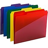 Smead Slash Pocket Poly File Folders, 1/3-Cut Tab, Letter Size, Assorted Colors, 30 per Box (10540)