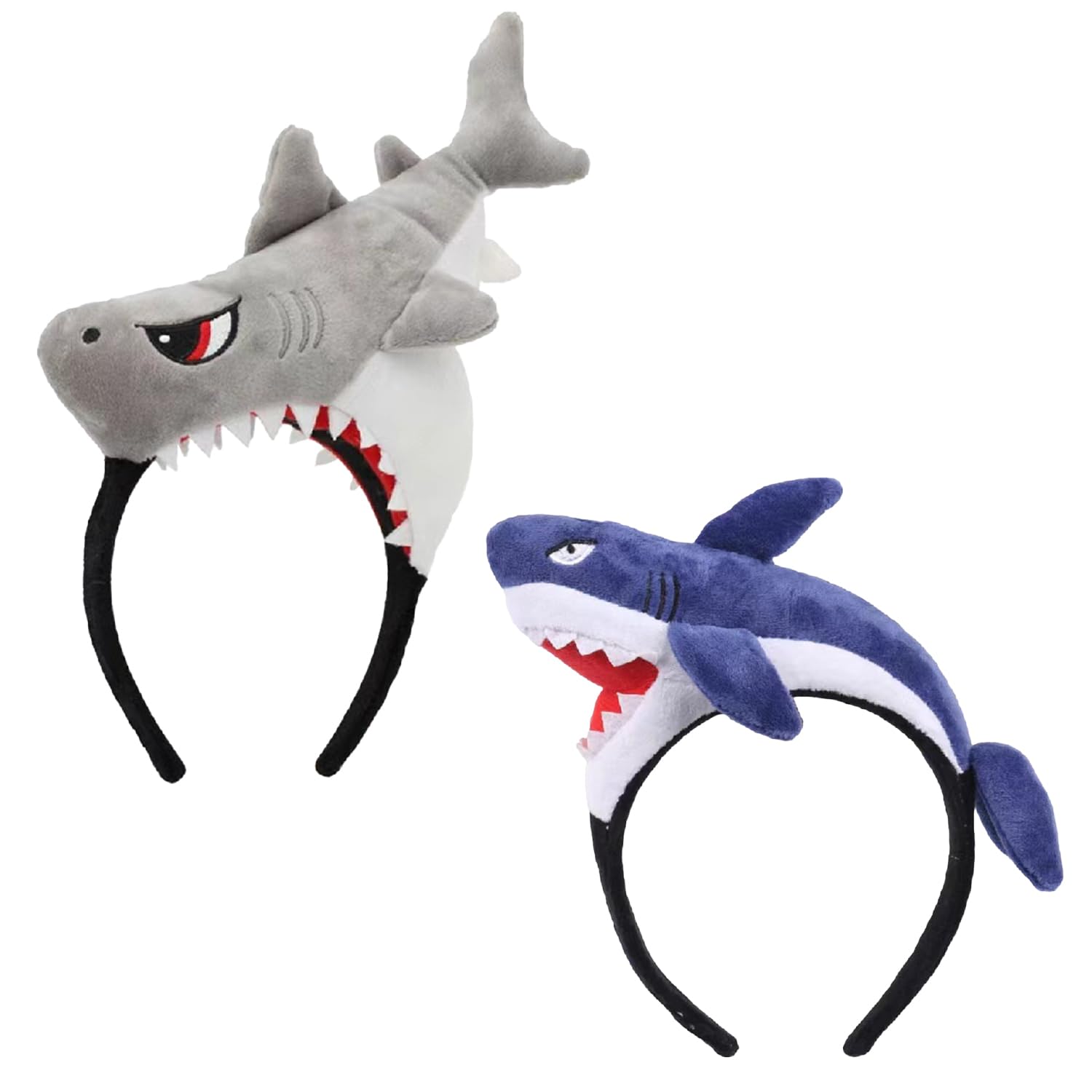 MFUOE 2Pieces Shark Headband Funny Animal Hairbands Shark Party Favors Costume Accessories for Girls Kids Halloween
