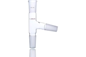 Laboy Glass 3 Way Connecting Adapter with 24/40 Joints for Apparatus in Organic Chemistry Head Lab Glassware
