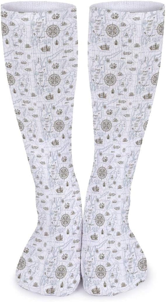 Amazon タイハイストッキング コンパス 柄 パンティストッキング 美脚スタイル 靴下 オーバーニーソックス 着圧 サイハイソックス ルーズソックス 履きやすい 美脚 あったか靴下 おしゃれ 可愛い 靴下膝丈 60cｍ ソックス 通販