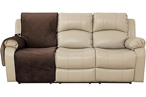 BOCTOPUG Velvet Recliner Chair Cover - Sofa Slipcover Waterproof Recliner Slipcover Sofa Cover Water Resistant Couch Cover for Dogs Pets (Brown, 23" Right)