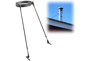 High-Temperature Resistant Chimney Support, Customizable Roof Brace for Stove Pipe with Screws, Stainless Steel Chimneys Stab