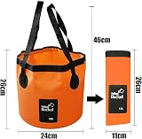 KAHEIGN 12L Folding Water Bucket Portable Collapsible Wash Basin Camping view 4