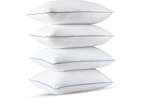 SWTMERRY Bed Pillows for Sleeping 4 Pack, Queen Size Hotel Quality Bed Pillows, for Side Back Stomach Sleepers, Breathable Fl