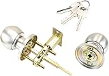 Qrity Stainless Steel Entrance Privacy Door Handle Lockset Key Locking 60/70mm view 9