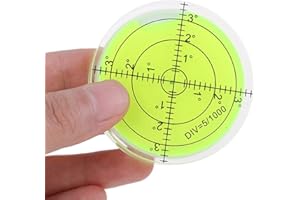 SIZIKJXGHWYI Bubble Spirit Level 60x12mm Degree Marked Surface Circular Level Round Levels Bubble Measuring Layout Tools