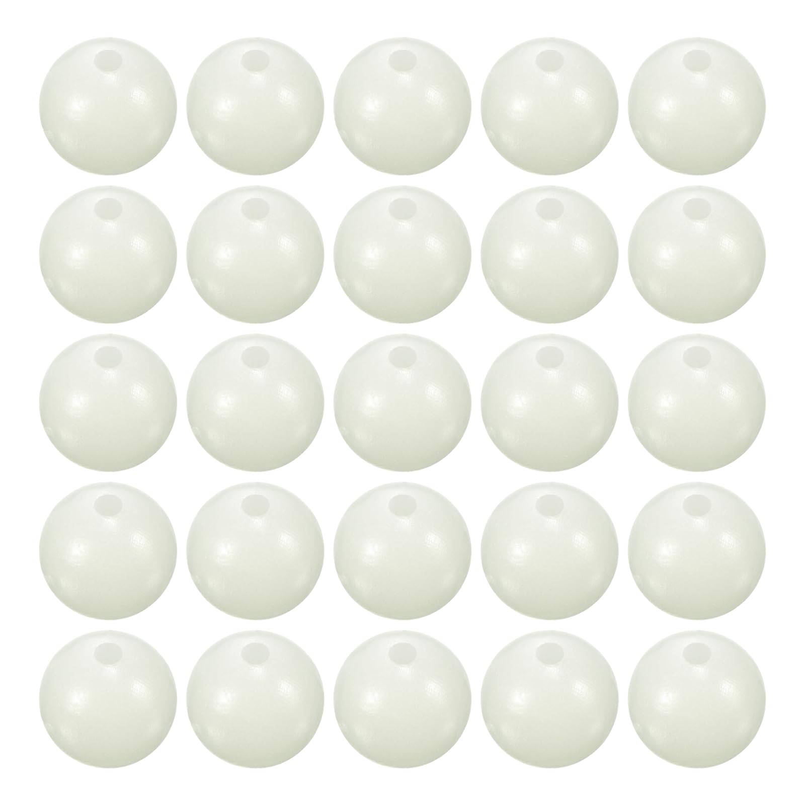 M METERXITY 200 Pcs Glow Fishing Beads - Plastic Luminous Round Bait Egg Lure Rigs Apply to Outdoor Tackle Tool (7mm, White)