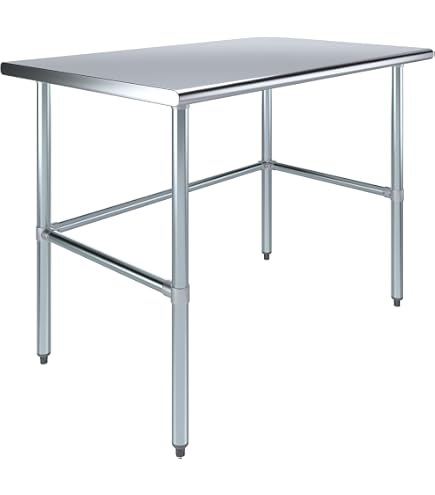 30 in. x 36 in. Open Base Stainless Steel Work Table | Residential