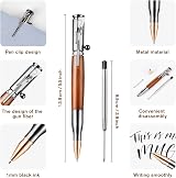 AUAUY Bolt Action Pen with Gift Case Aluminum Retractable Ballpoint 5 Refills view 2