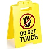 Do Not Touch Signs - Privacy Please Office Sign, Tabletop Reminder Sign for Workspace, Desk Accessories, Cubicle Accessories, Cubicle Supplies for Desk, Office Decor for Women & Men