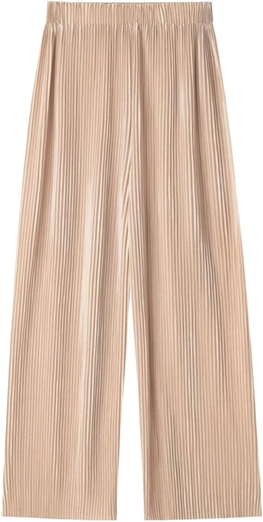 pleated straight leg pants