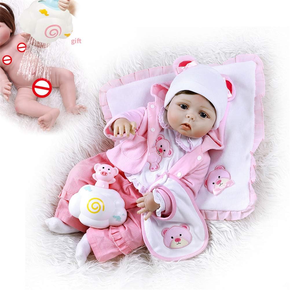 Prezzo PPHH Reborn Bambole, Soft Vinyl Silicone 18,5 Pollici 47cm Reale Looking Bambola realistica Reborn Baby Realistico Newborn Bambole Giocattolo Ragazza Magnete Ciuccio Regalo di Natale Offerte