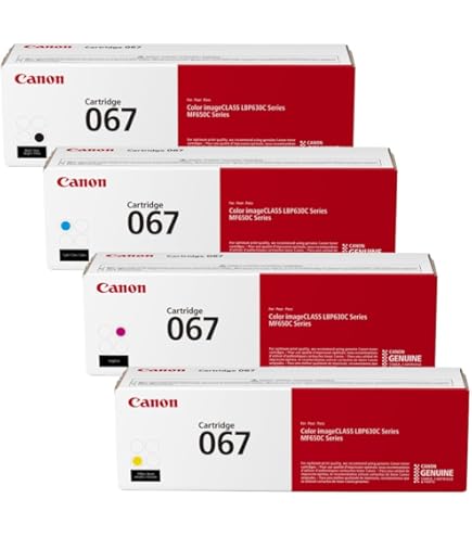 Amazon.com: Canon 067 CMYK Toner Cartridge 4-Pack – Black, Cyan