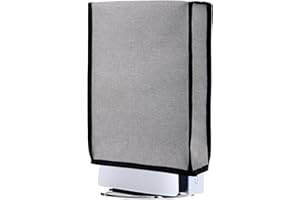 wonlince Dust Cover for PS 5 Slim，Scratch-Resistant, Waterproof Protective case Cover for Playstation 5 Slim Disc Version and Digital Version Consoles，Grey, -SS123