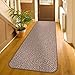 House, Home and More Skid-Resistant Carpet Runner - Praline Brown - 6 Feet X 27 Inches