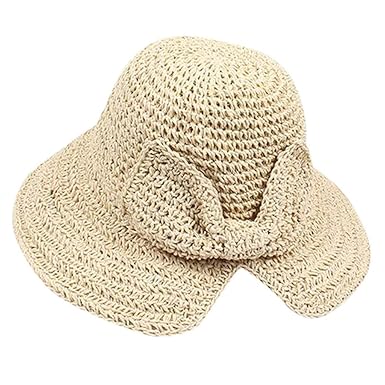 Frauen Dressy Sonnenhüte,Lookhy Damen Visier Sonnenhut Breiter Hut Frauen Casual breiter krempe Floppy Faltbare Spitze Strand