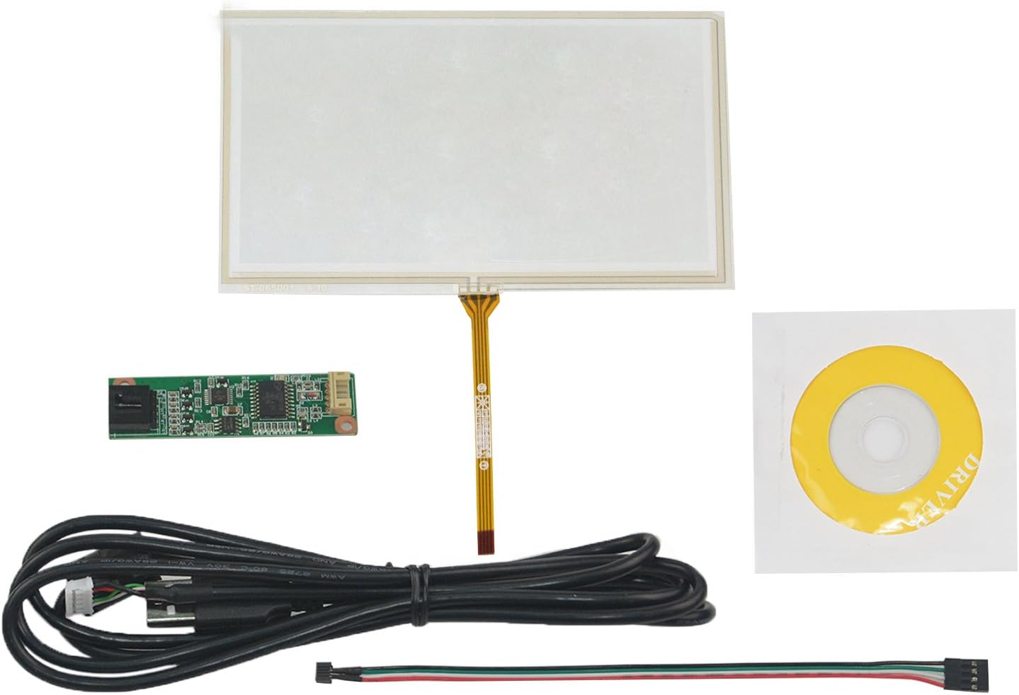 NJYTouch 6.2 Inch 4Wire Resistive Touch Screen Panel Digitizer 154x92.5mm DVD LCD Display with 4 Wire USB Controller Board kit