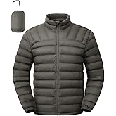 TBMPOY Men's Lightweight Packable Puffer Winter Jackets Puffy Water-Resistant Bubble Insulated Coat for Travel Ski Hiking