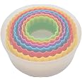 Cookie Cutter Set - 6 PCS Perfect for Baking Unique Flower, Round, and Circle Cookies