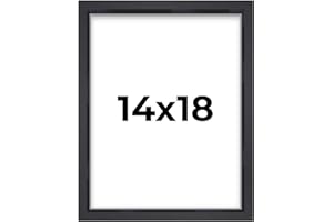 POSTER PALOOZA 14x18 Shadow Box Frame Contemporary Black | 3/4" Depth of Usable Space| Interior Size 14x18 or 18x14 Inches| UV Resistant Acrylic, Acid-Free Backing, Wall Hangers | Made in USA