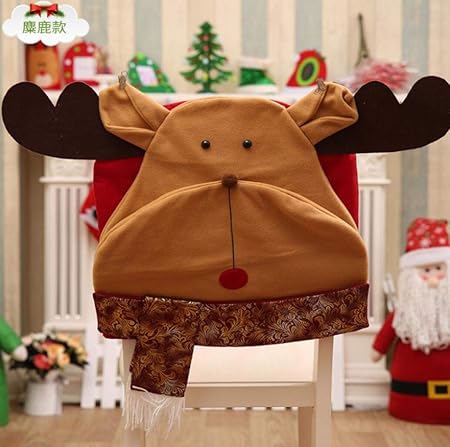 Decorazioni Natalizie Ristorante.Gff Chimlams Decorazioni Natalizie Decorazioni Per Sedie Copertina Posteriore Babbo Natale Pupazzo Di Neve Ristorante Layout 1p Alce Amazon It Casa E Cucina