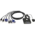 ATEN CS22U 2-Port USB VGA Cable KVM Switch with Remote Port Selector