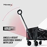 MoverX 70L Festival Trolley on Wheels Folding Wagon Portable Camping Cart Black view 8