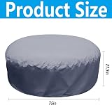 GIONAR 190×70CM Round Hot Tub Cover 4 Person Full Coverage UV Waterproof view 2