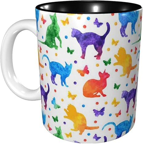Amazon 蝶と猫 マグカップ コーヒーカップ 330ml 電子レンジ オーブン 食洗機対応 9色 カップ マグ ソーサー オンライン通販 Amazon 蝶と猫 マグカップ コーヒーカップ 330ml 電子レンジ オーブン 食洗機対応 9色 カップ マグ ソーサー オンライン通販
