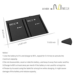 A1484 Tablet Battery Compatible with Apple iPad Air
