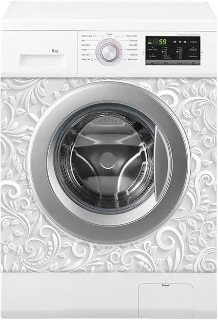 vinilo para lavadora estampado blanco