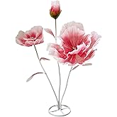 FLORACROWEN Giant Flowers for Decoration - 5.25 Ft Adjustable Waterproof 3D Silk Faux Large Flowers Decor for Birthday Party Garden Office Home Wedding Hotel Shop Window Display (Red-D)