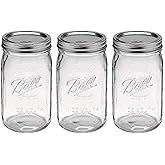 Ball Quart Jar with Silver Lid, Wide Mouth, Set of 3